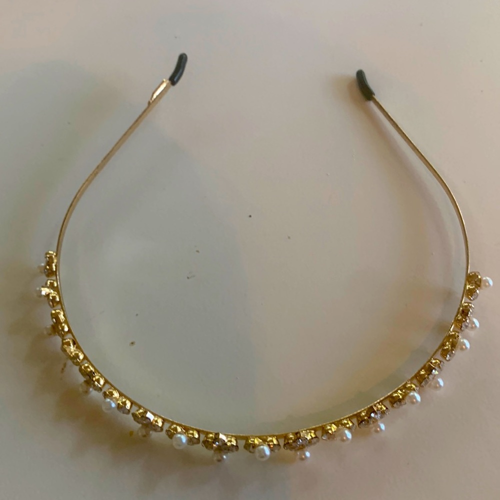 Pretty pearl & rhinestone headband /tiara